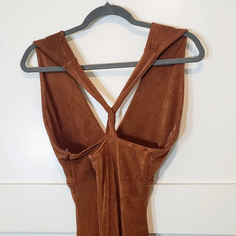 Wild Fable Copper Mini Dress Lined Stretchy Size Small Brand New W/Tags - Picture 9 of 10